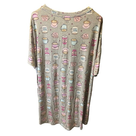 Secret Treasures NWT Coffee Themed Short Sleeved Nightgown Sz 2X - Picture 2 of 8